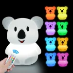 Veilleuse Koala LED Rechargeable Tactile – 9 Couleurs