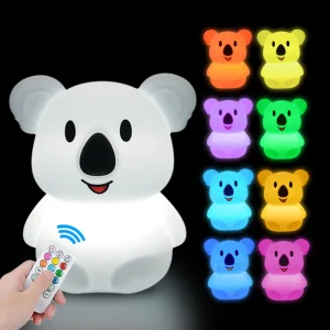 Veilleuse Koala LED Rechargeable Tactile – 9 Couleurs