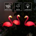 Lampe Solaire Flamant Rose pour Jardin