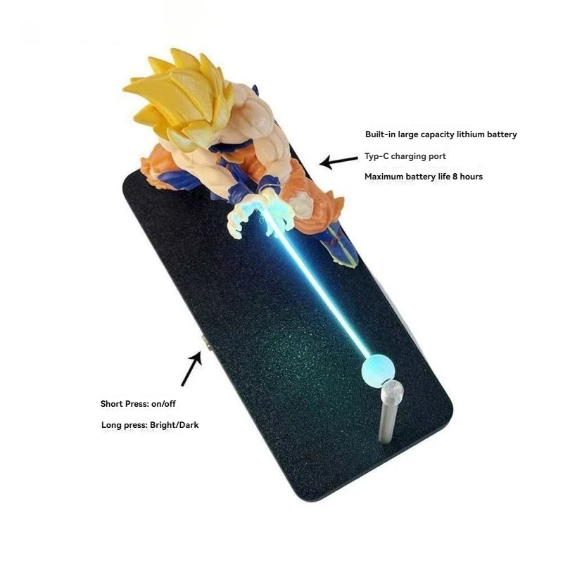 Lampe Magnétique Goku Kamehameha – Veilleuse 3D Créative Dragon Ball – Image 7