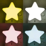 Veilleuse Étoile LED – Prise, Capteur de Lumière Automatique et Éclairage