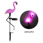 Lampe Solaire Flamant Rose/cygne pour Jardin