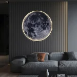 Veilleuse "Pleine Lune" 3D – Décoration Murale Créative, Intensité Variable et Télécommande