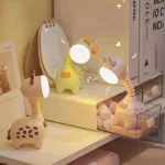 Veilleuse Girafe LED Rechargeable – Lampe de Table Décorative.