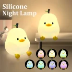 Veilleuse poussin – Silicone Souple, Tactile + 7 Couleurs Changeantes