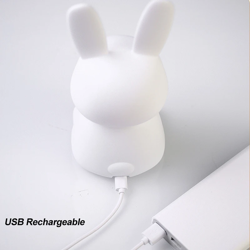 Veilleuse Lapin LED – Tactile, Lumière Douce, Rechargeable – Image 10
