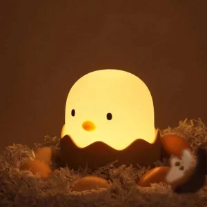 Veilleuse Poussin/œuf – Lampe Tactile à Intensité Réglable