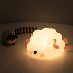 Veilleuse Mouton – Silicone Souple, Tactile et Rechargeable