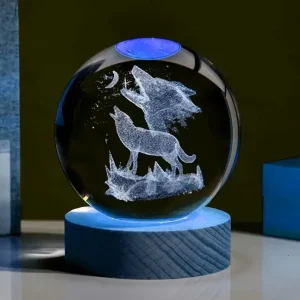 Boule de cristal 3D Loup