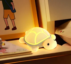 Veilleuse Tortue – Silicone Souple, Tactile et Rechargeable