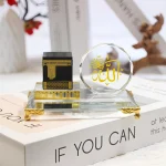 Modèle de la Kaaba en Cristal Doré