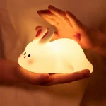 Veilleuse Lapin Tactile – Lampe de Chevet Animale