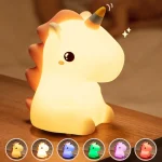 Veilleuse Licorne en Silicone – Lampe LED