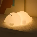 Veilleuse Ours – Silicone Souple, Tactile avec Couleurs Changeantes