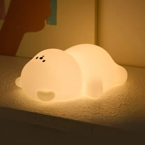 Veilleuse Ours – Silicone Souple, Tactile avec Couleurs Changeantes