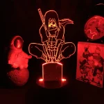 Veilleuse LED Naruto Itachi Uchiwa – Figurine Holographique 3D