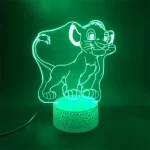 Lampe LED "Simba - Le Roi Lion" – Veilleuse Tactile 3D et Décoration de Chambre.