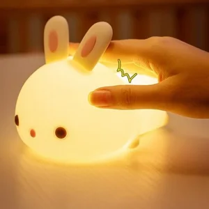 Veilleuse Lapin LED RGB Tactile (16 Couleurs)