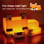 Veilleuse Renard "Pixel Game" – Lampe d'Ambiance pour Gaming Room