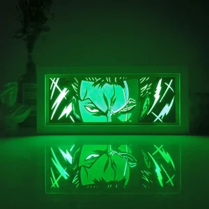 Shadow Box Zoro Roronoa – Papier LED Multicolore avec Télécommande