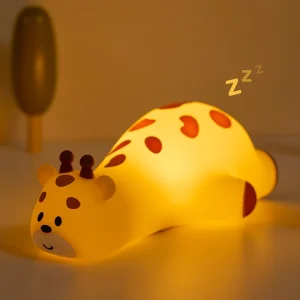 Veilleuse Girafe LED en Silicone Rechargeable pour Enfants – Lampe de Chevet
