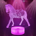 Veilleuse Cheval 3D – Lampe de Nuit