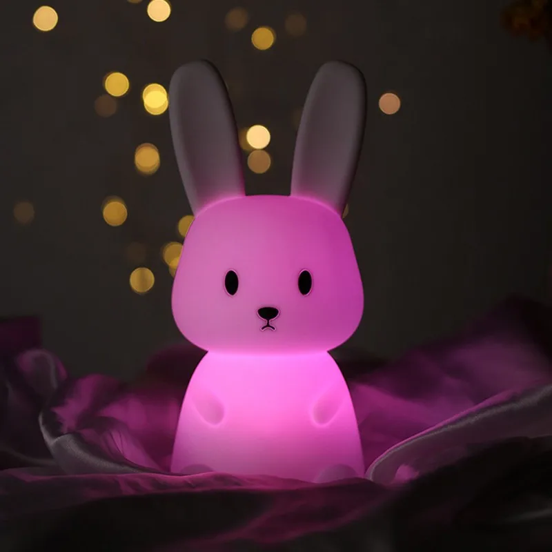 Veilleuse Lapin LED – Tactile, Lumière Douce, Rechargeable – Image 6
