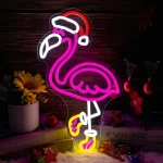 Veilleuse Néon Flamant/cygne Rose de Noël