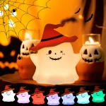 Veilleuse Fantôme – Lampe Tactile, Rechargeable USB avec 7 Couleurs
