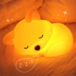 Veilleuse Renard – Silicone Souple, Tactile et Minuteur Intégré