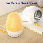 Veilleuse Œuf – Rechargeable, Capteur de Température et Minuterie, Lumière Tactile