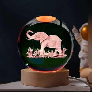 Veilleuse Éléphant Boule de Cristal