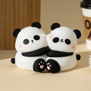 Veilleuse Panda Câlin LED – Lampe de Nuit Silicone à Intensité Réglable pour Bébé, Enfant et Chambre