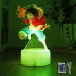 Veilleuse 3D One Piece – Figurine Holographique Luffy et Zoro