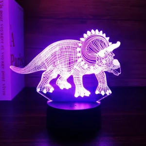 Veilleuse 3D Spinosaurus – Lampe LED Holographique 16 Couleurs et Télécommande